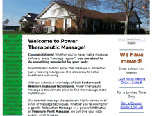 Tablet Screenshot of power-therapeutic-massage.com